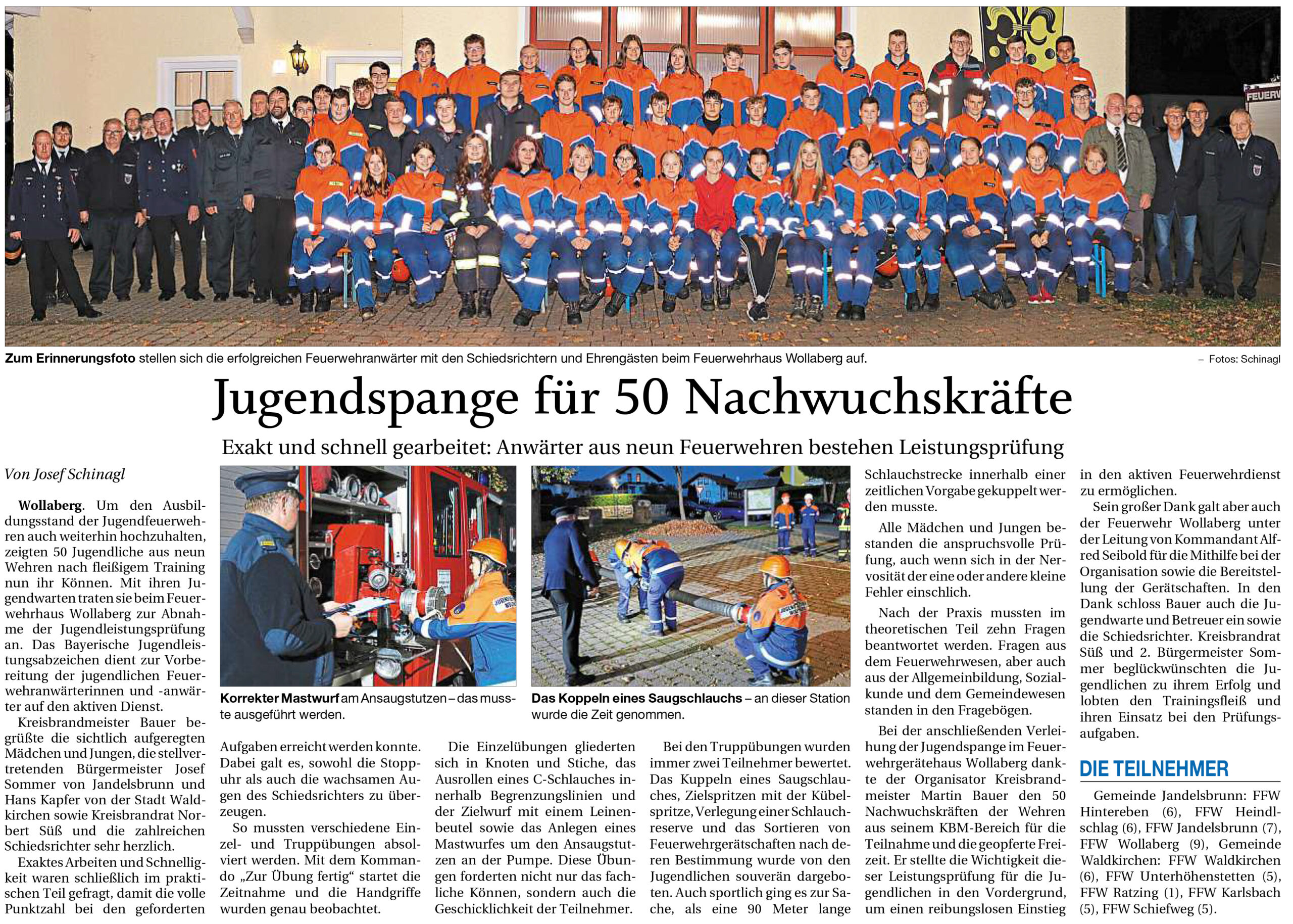 Jugendspange für 50 Nachwuchskräfte