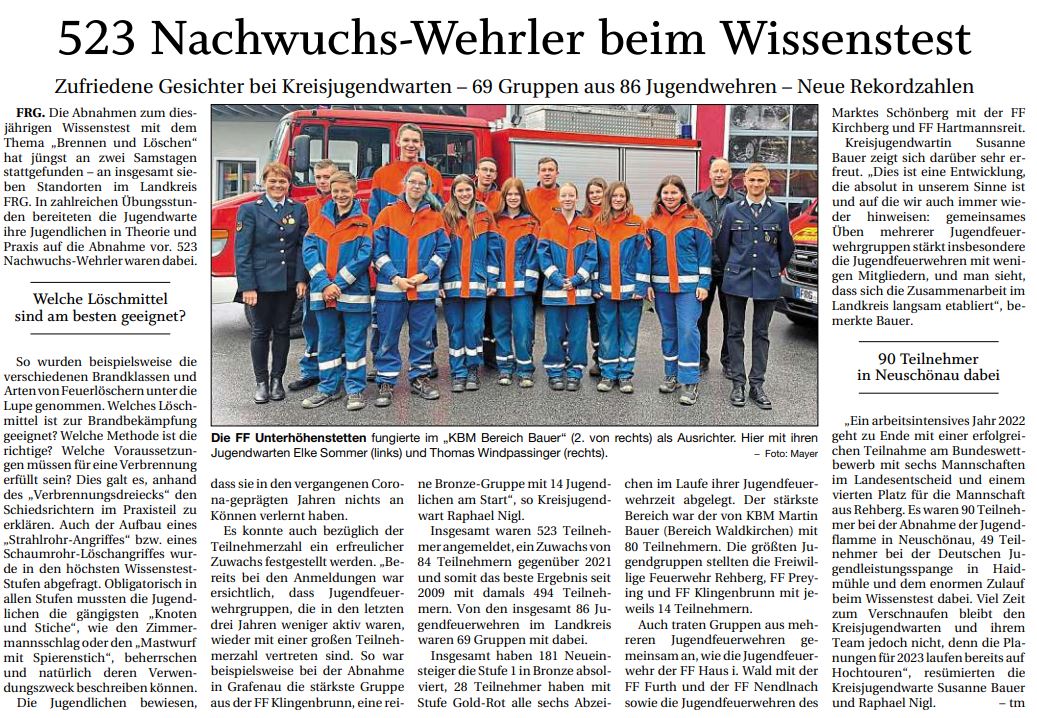 523 Nachwuchs-Wehrler beim Wissenstest